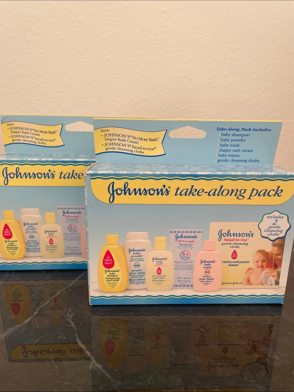 NWT 2X Original Johnson's Take-Along Pack - Includes 6 items Travel Size